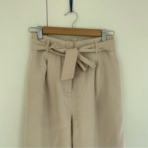 Dynamite High-Waisted Tie Waist Belted Beige Trousers Size‎ XS